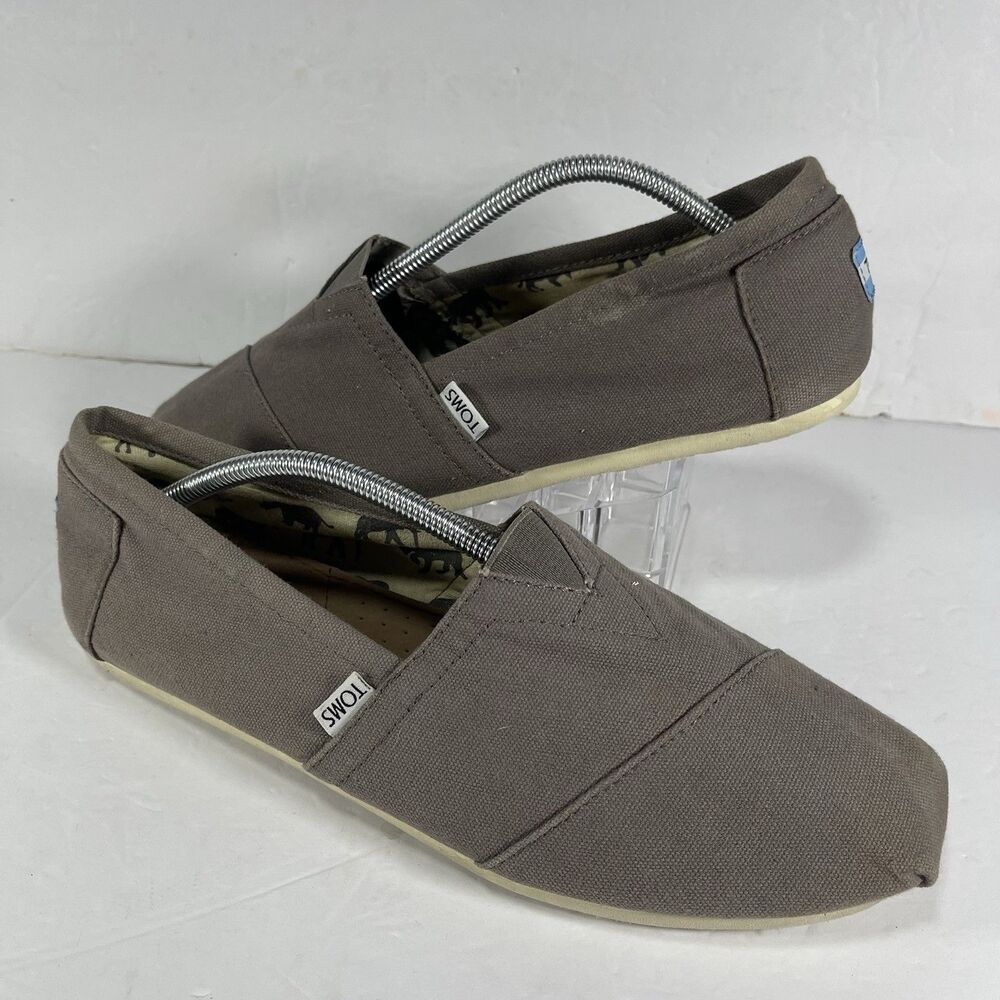 TOMS Classic Alpargata Slip-Ons - Men’s Size 11 - Gray Canvas
